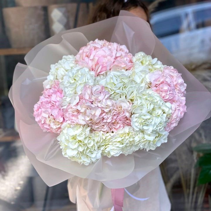 Букет гортензий № 3 с доставкой в Южно-Сахалинске