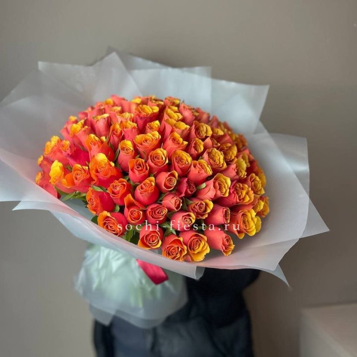 101 кенийская огненная роза  в Южно-Сахалинске