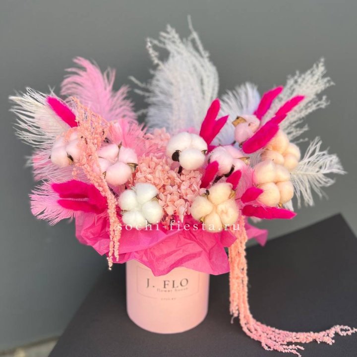 Авторский бокс с сухоцветами №1 в Южно-Сахалинске